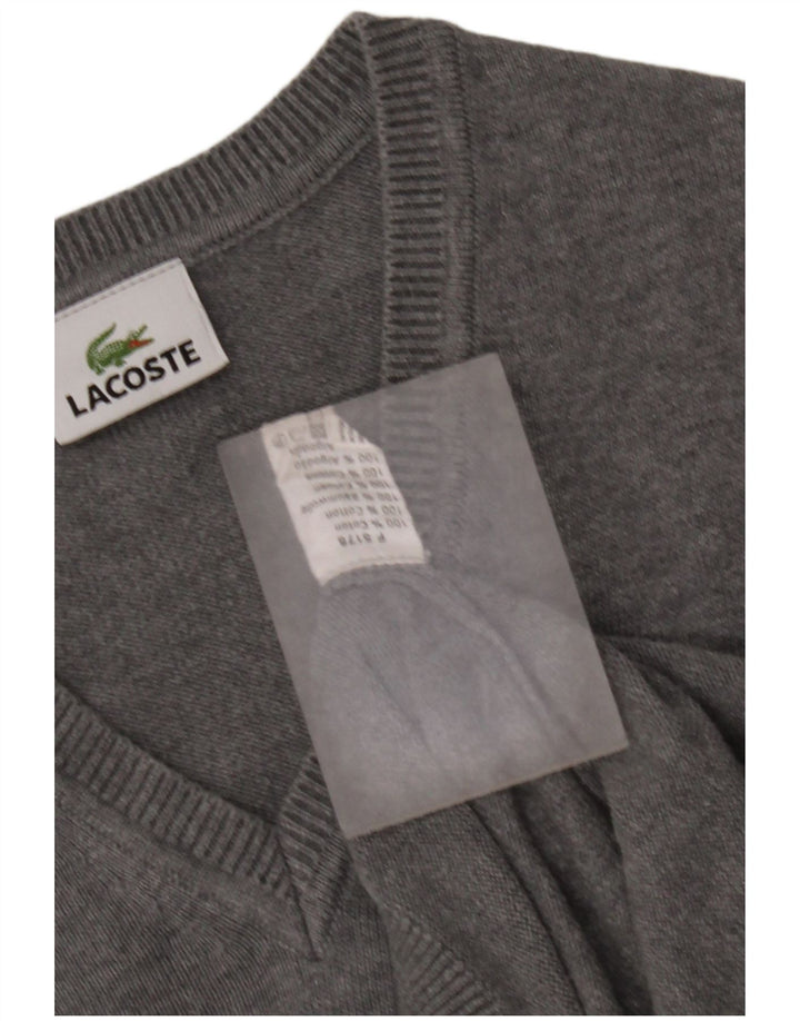 Lacoste Mens Vest Débardeur Taille 3 Petit Gris Coton