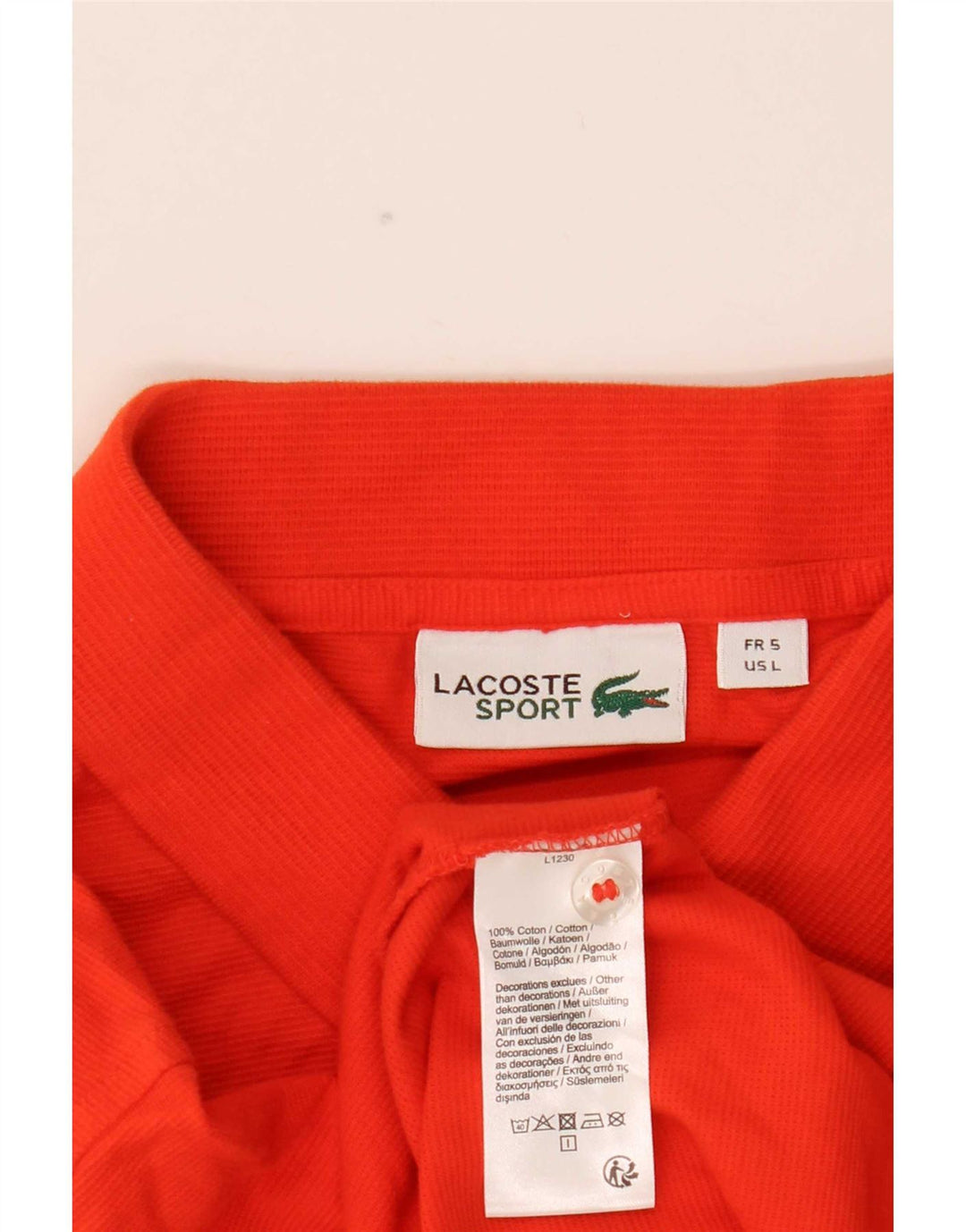 Lacoste Polo Homme Taille 5 Grand Coton Orange