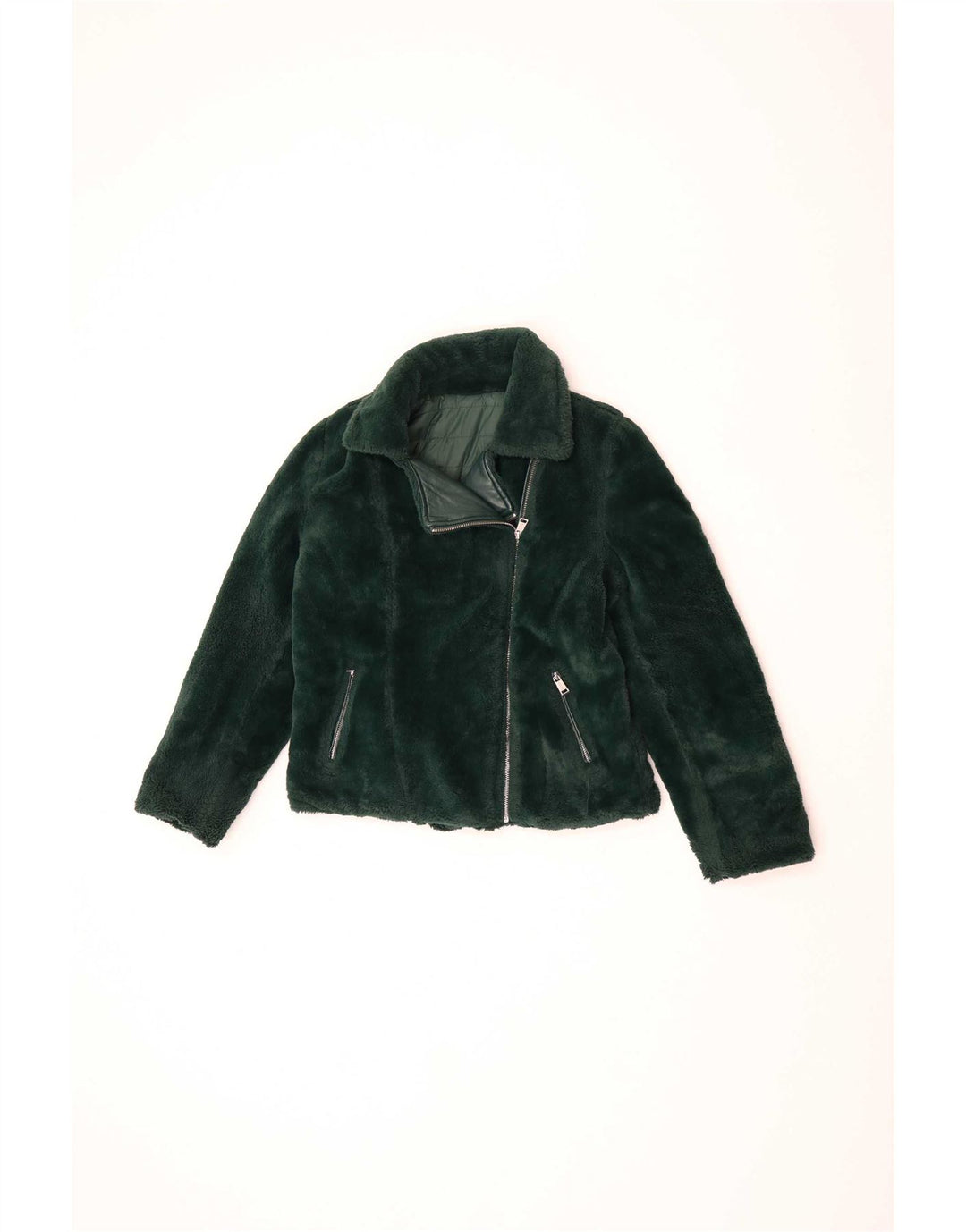 Guess Veste matelassée réversible pour femme UK 10 Small Vert Polyuréthane