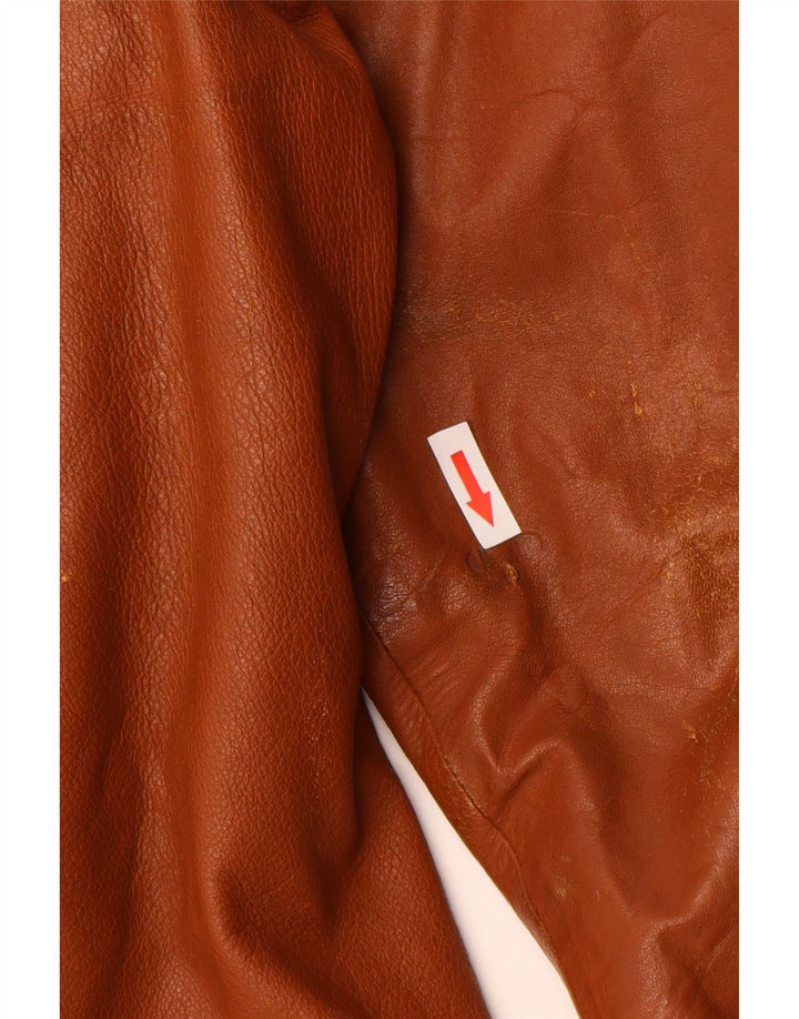 Veste en cuir homme vintage UK 36 Petit cuir marron