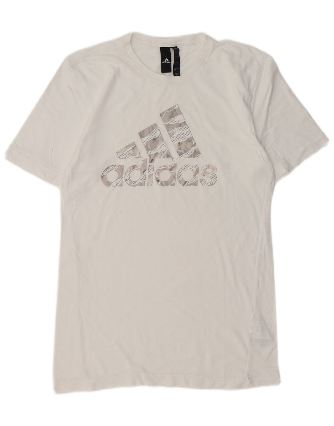 ADIDAS T-Shirt Graphique Homme Petit Blanc Coton