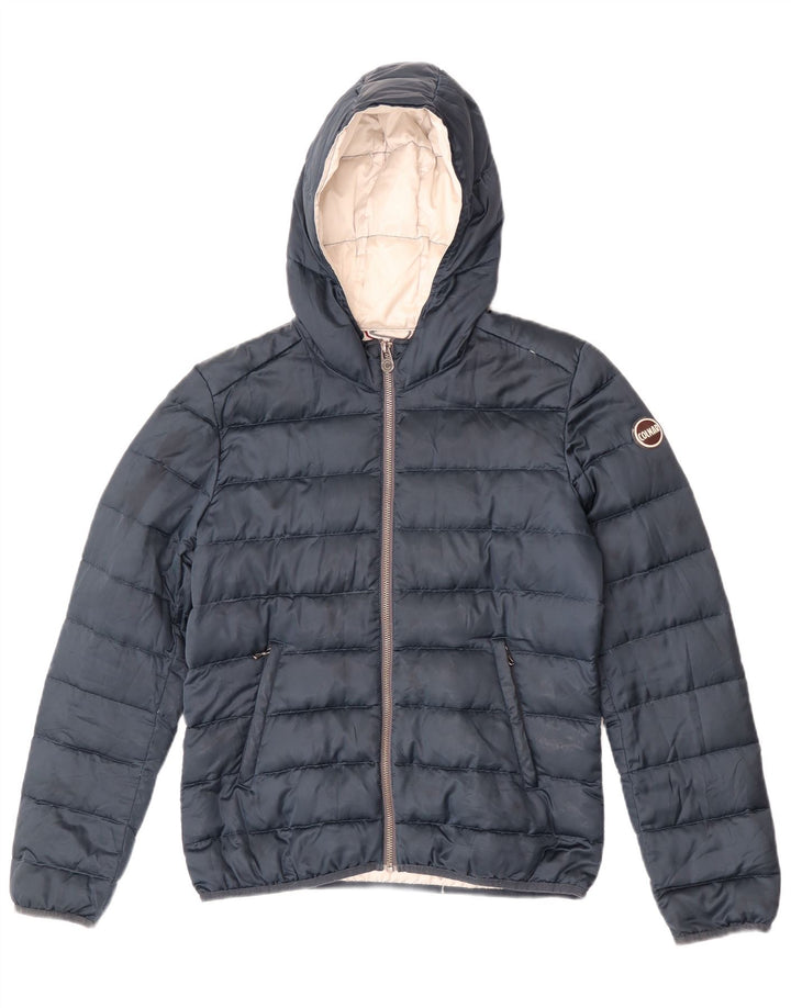 Colmar Veste matelassée à capuche pour femme IT 44 Bleu marine moyen Polyester