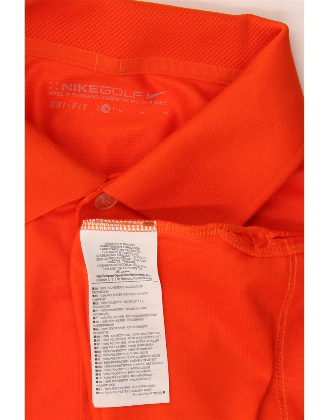 Polo Nike pour homme en polyester orange moyen