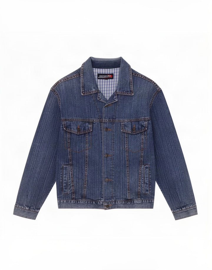veste en denim homme vintage UK 38 Bleu moyen