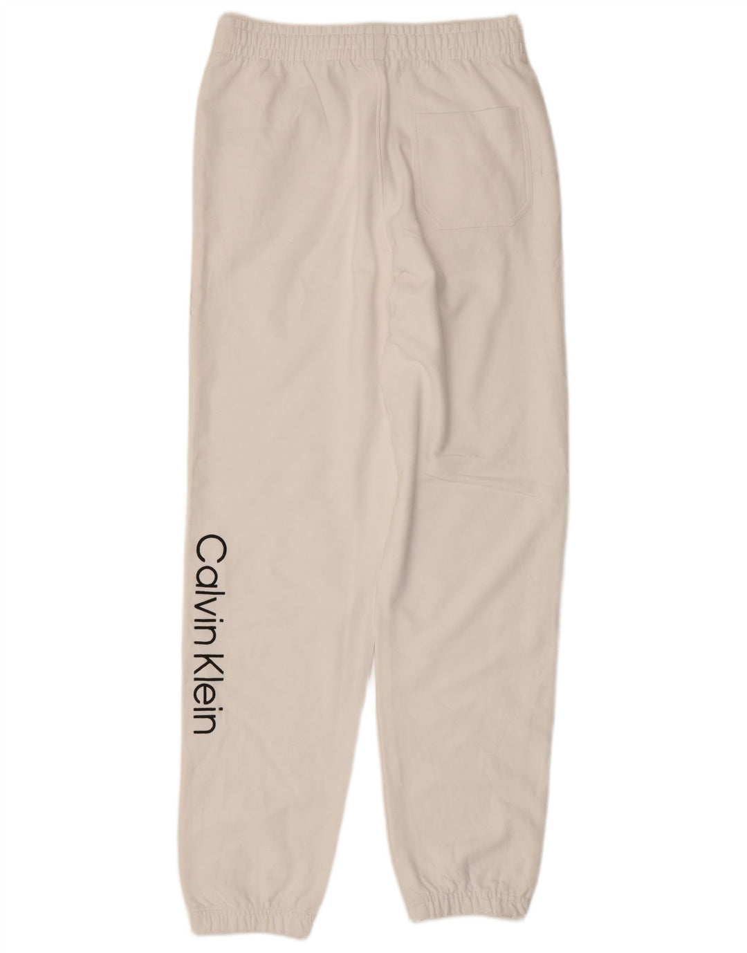 CALVIN KLEIN Pantalon de Survêtement Graphique Joggers Homme Blanc Moyen Coton