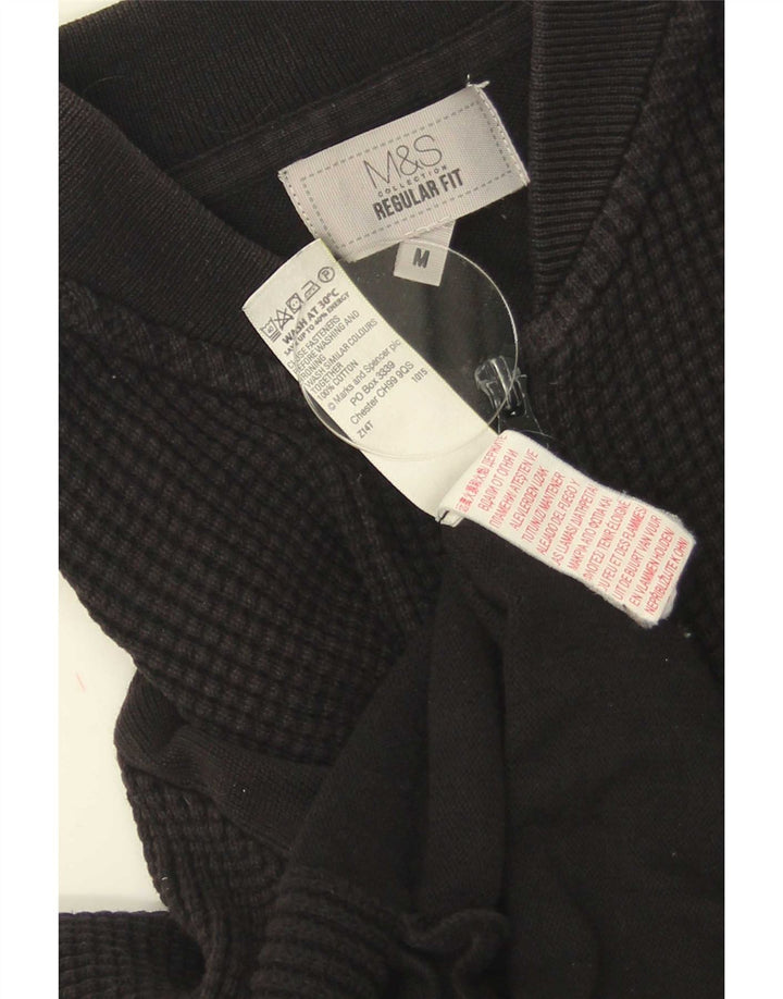 Marks & Spencer Cardigan coupe classique pour homme en coton noir moyen