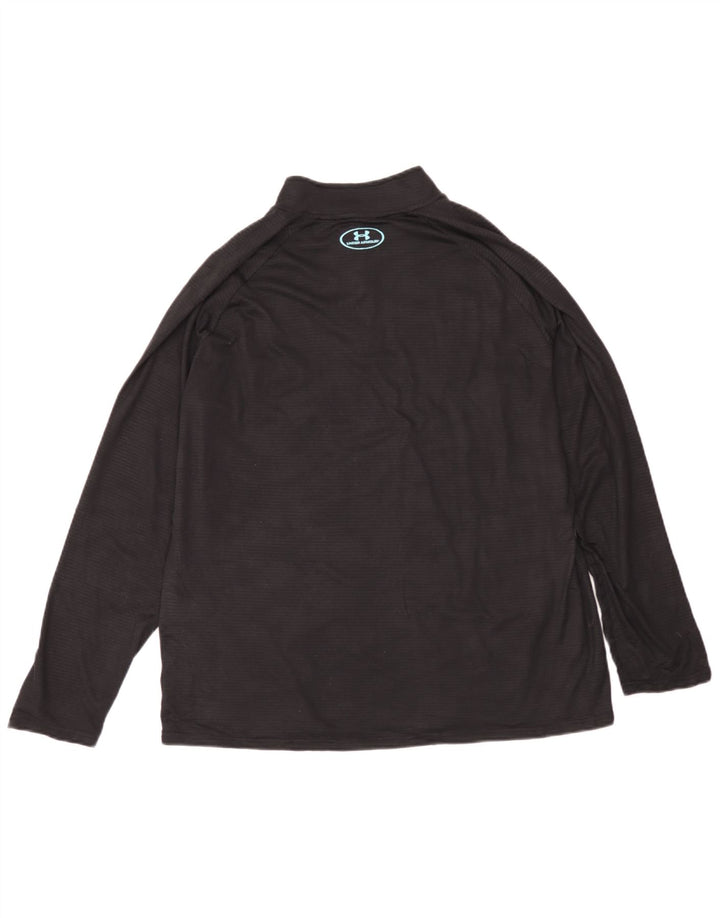 Under Armour Haut de survêtement Heat Gear pour homme avec col zippé Noir Taille L