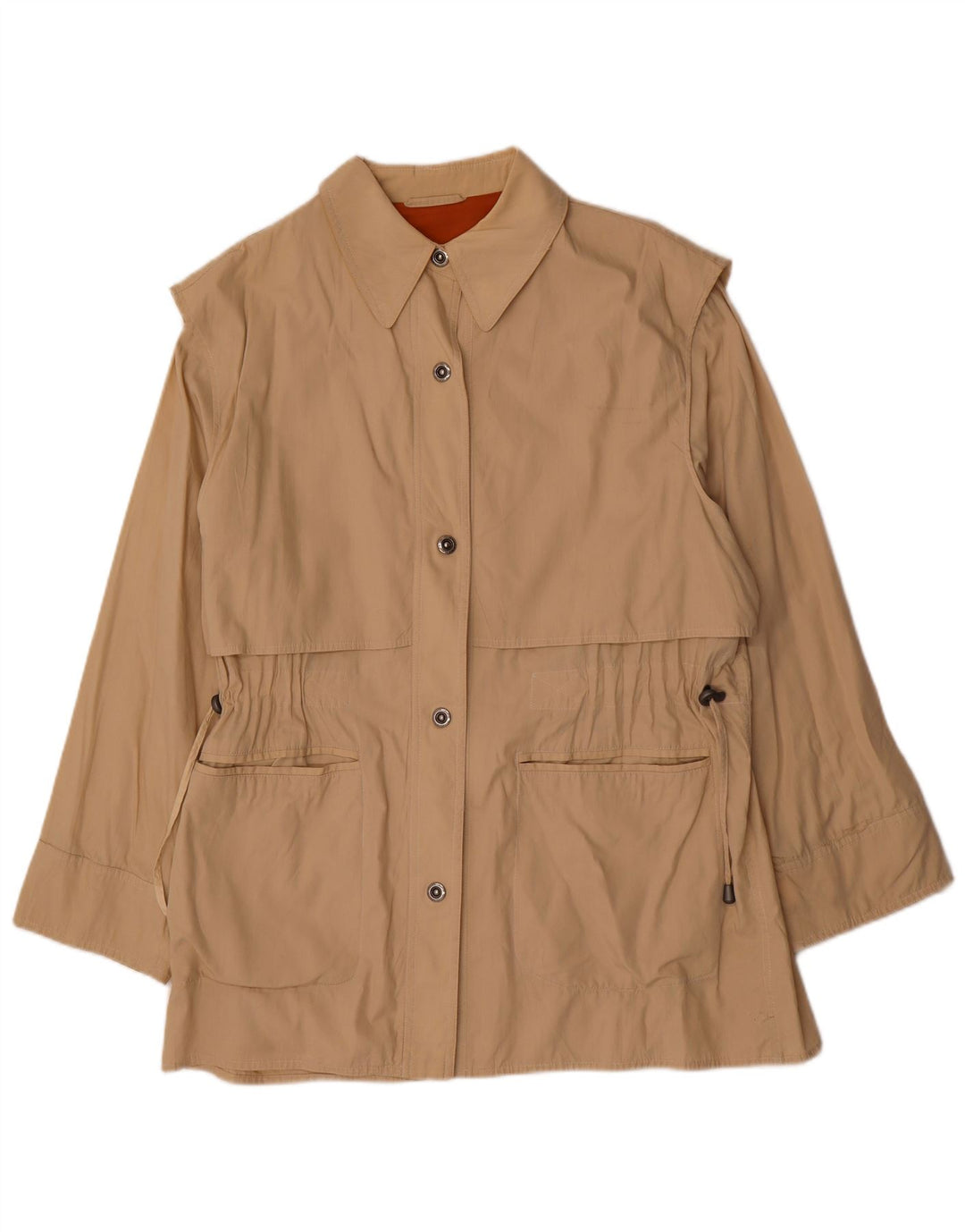 vintage Femme Trench Coat IT 46 Grand Coton Beige