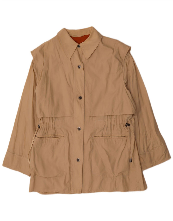 vintage Femme Trench Coat IT 46 Grand Coton Beige