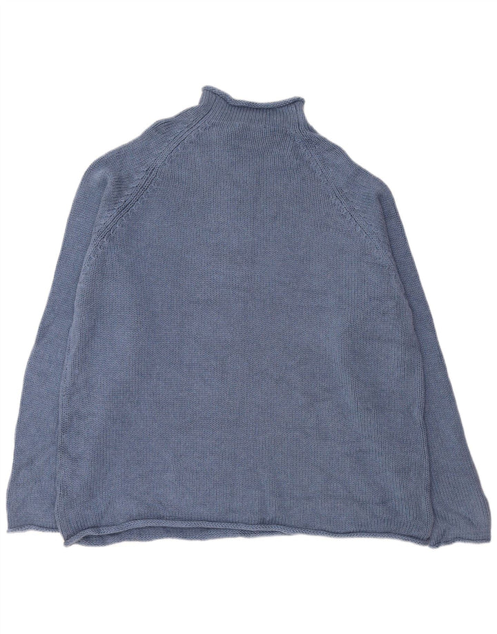J. CREW Pull Col Roulé Homme XL Bleu Coton