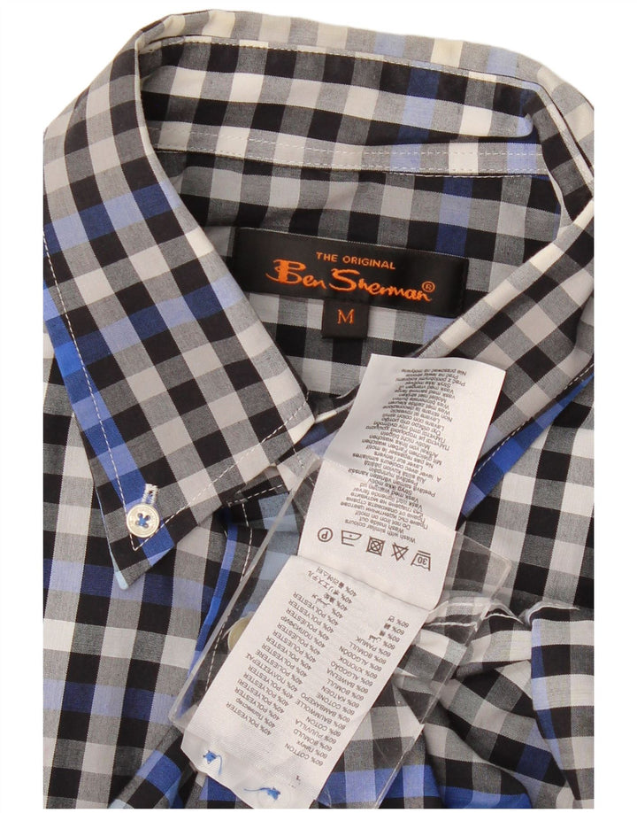 BEN SHERMAN Chemise Homme Bleu Marine Moyen Vichy Coton