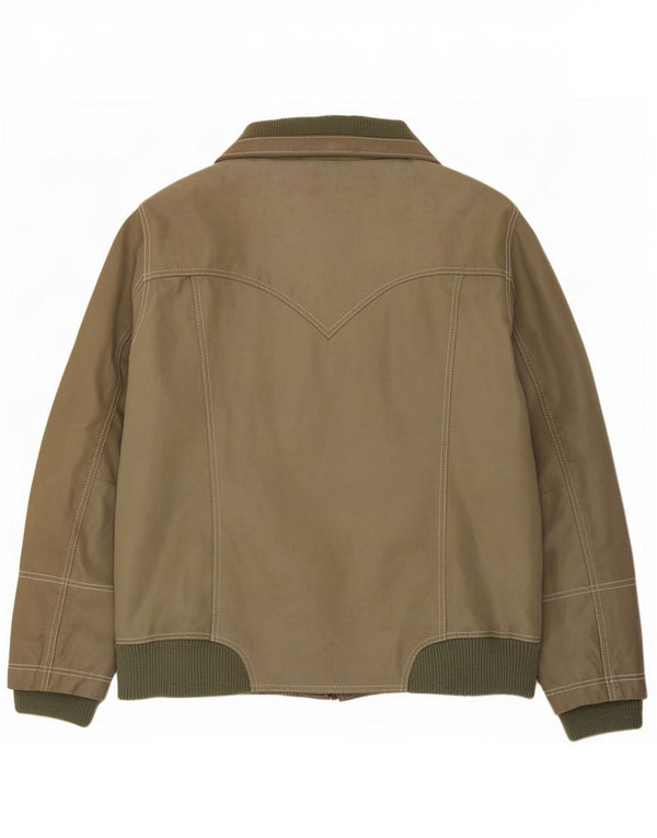 Zizzi Veste en cuir pour homme UK 36 Small Kaki