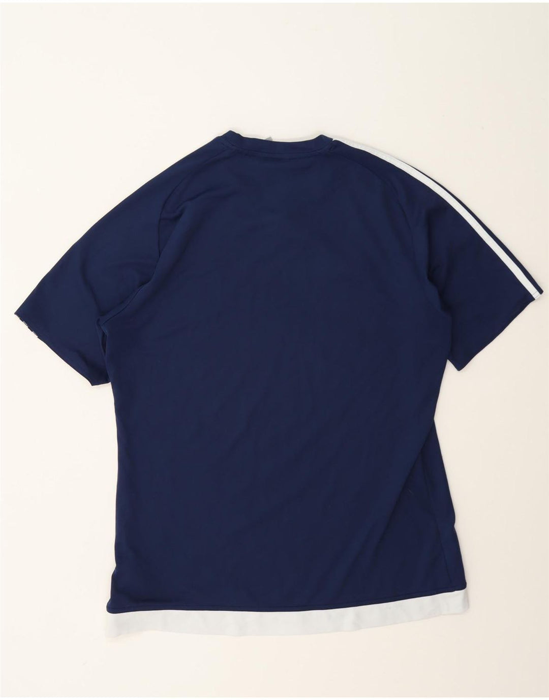 Adidas Hommes Climalite T-Shirt Top Bleu Marine Colorblock Polyester