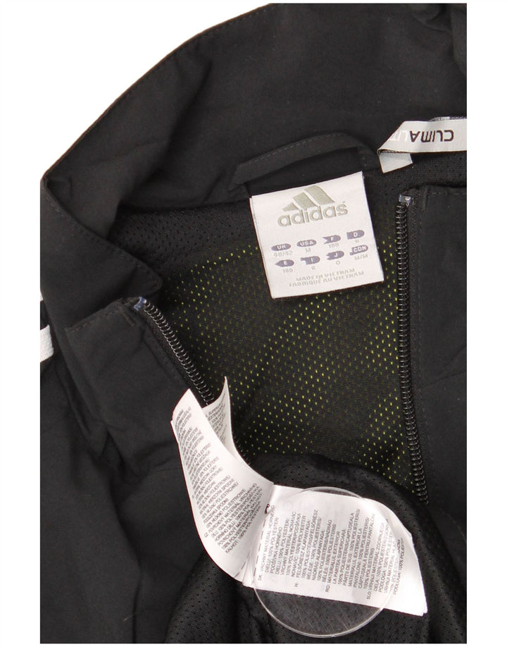 Adidas Hommes Climalite Survêtement Top Veste UK 40/42 Moyen Noir Polyester