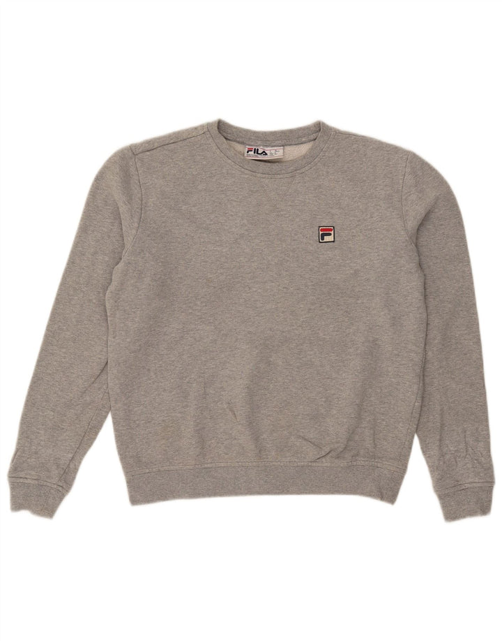 Fila Sweat-shirt surdimensionné pour femme UK 10 Small Gris Coton