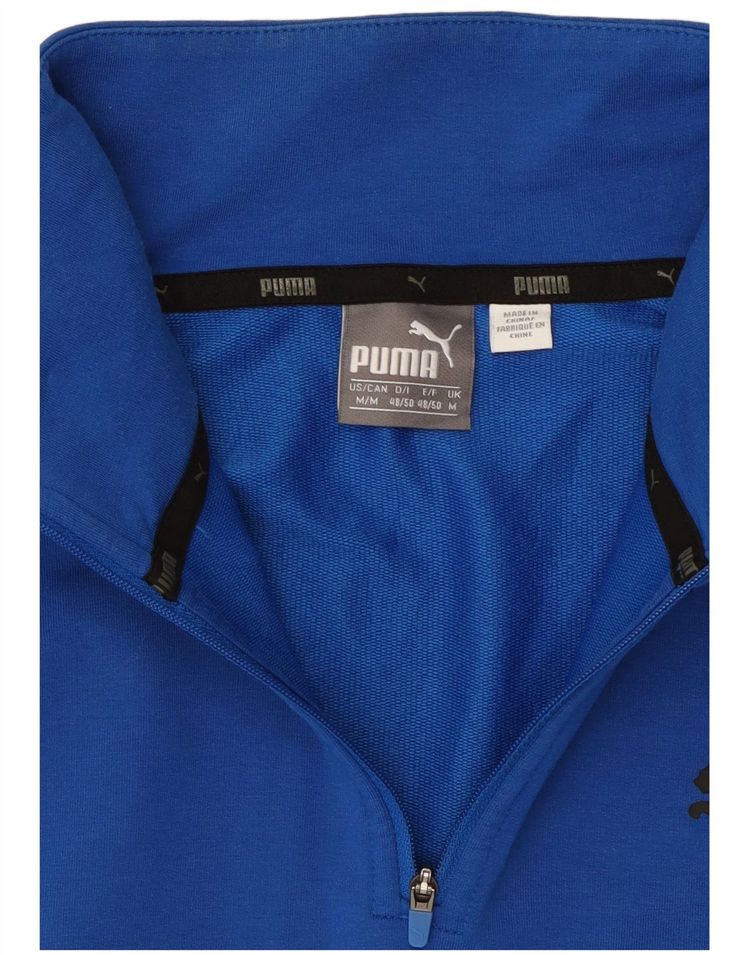 PUMA Sweat-Shirt Zip Neck Homme Bleu Moyen Colourblock