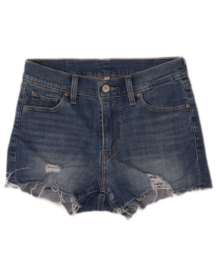 Levi's Short En Jean Déchiré W26 Femme Petit Bleu