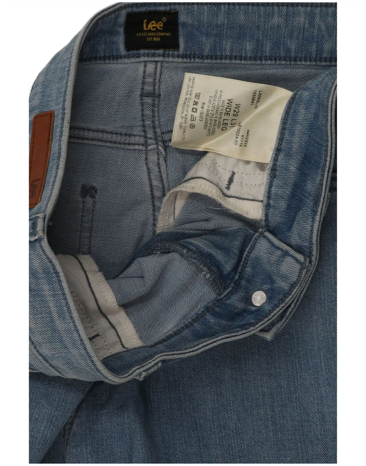 Lee Jean court à jambe large pour femme W29 L25 en coton bleu