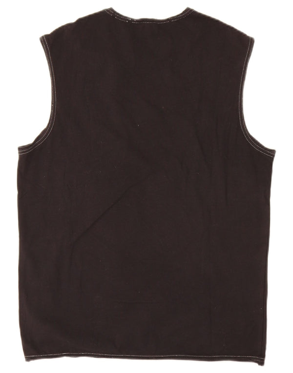 Calvin Klein Jeans Débardeur graphique coupe ample pour femme UK 10 Petit Noir