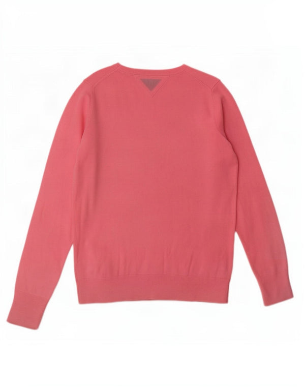 Tommy Hilfiger Pull Cardigan Femme UK 12 Coton Rose Moyen