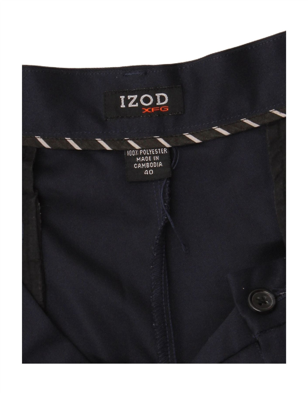 Izod Short Chino Homme W40 XL Bleu Marine Polyester