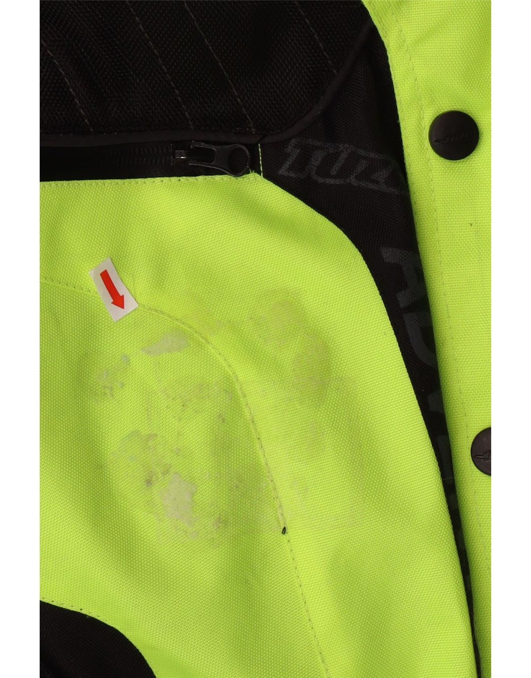 VINTAGE Mens Graphic Moto Racer Bomber Jacket UK 44 2XL Vert Colorblock