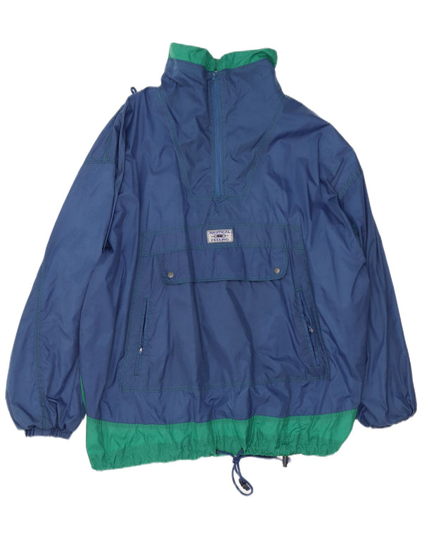 Marcel Clair Veste de pluie coupe ample pour homme UK 42 XL Bleu marine Colourblock