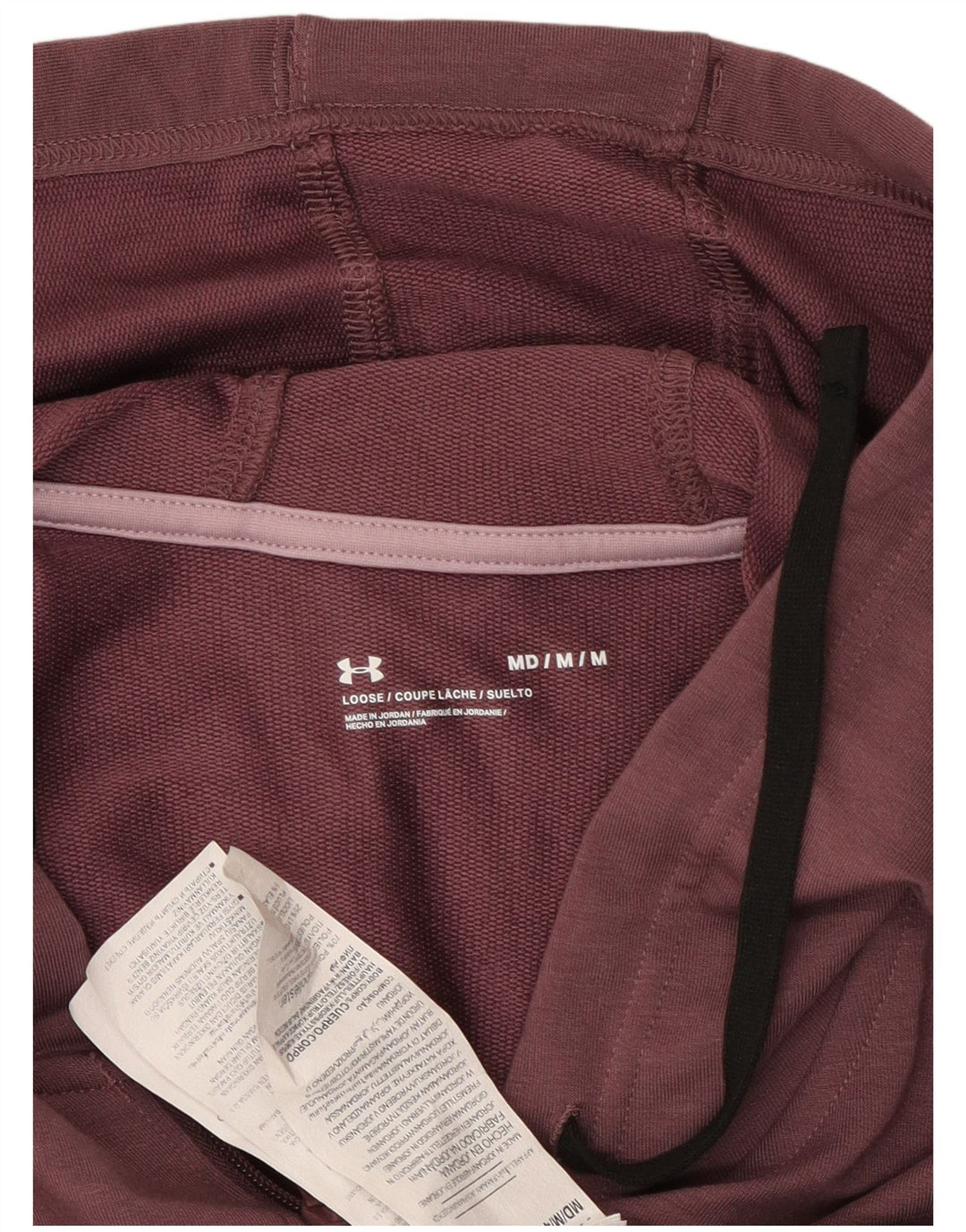 UNDER ARMOUR Pull à capuche zippé pour femme UK 14 Marron moyen Colourblock