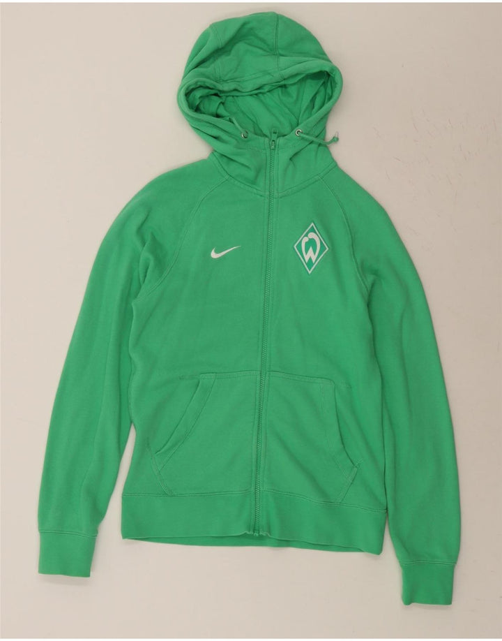 NIKE Mens Zip Hoodie Sweater Small Green Cotton Vintage Nike and Second-Hand Nike from Messina Hembry 