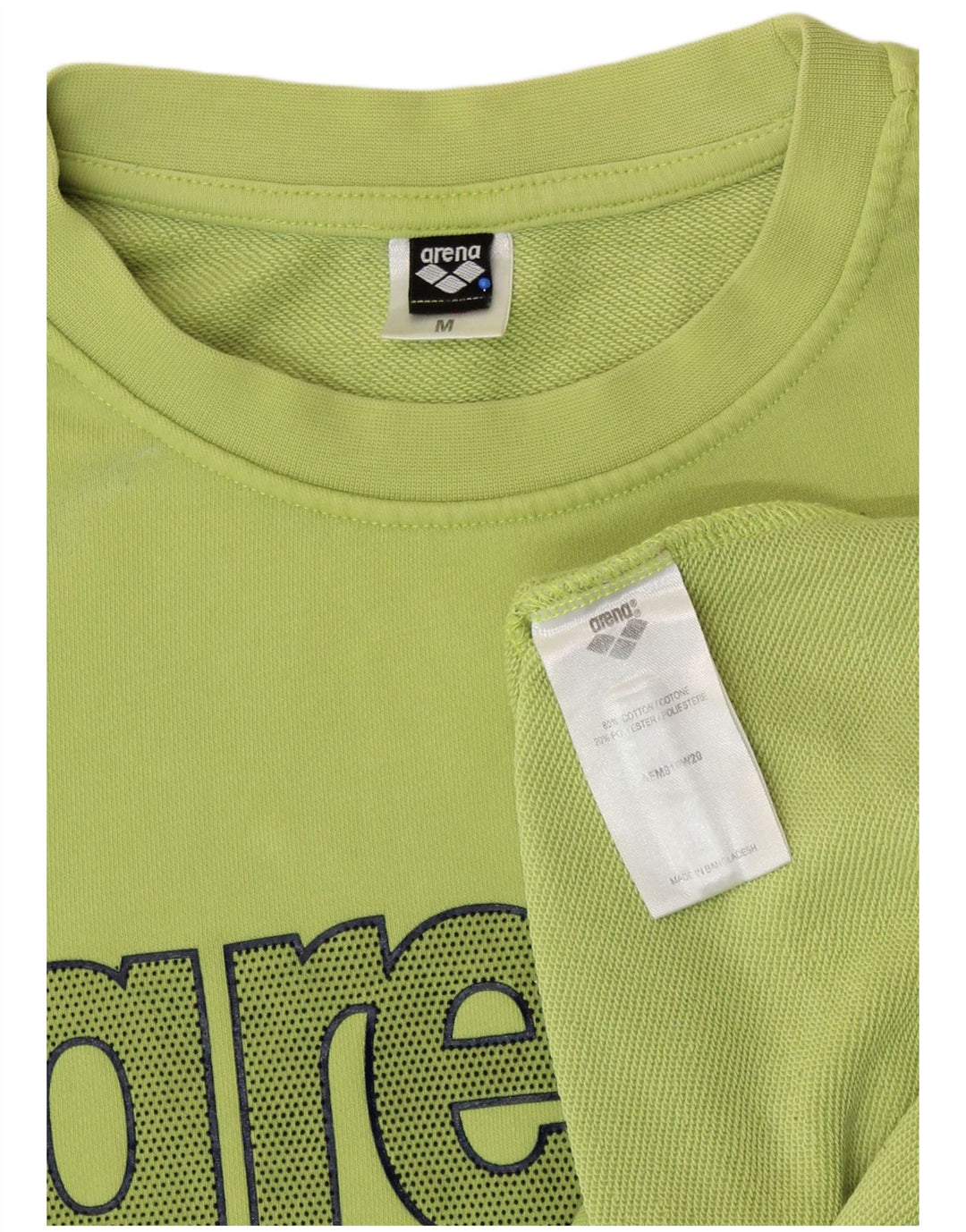 ARENA Pull Sweatshirt Graphique Homme Vert Moyen Coton