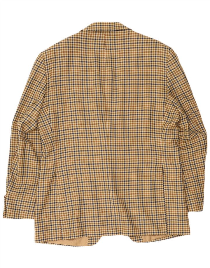 Magee Veste blazer à 2 boutons pour homme EU 54 Grand beige à carreaux en laine vierge