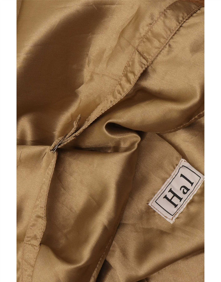 Gilet en daim vintage pour homme Beige moyen Colourblock
