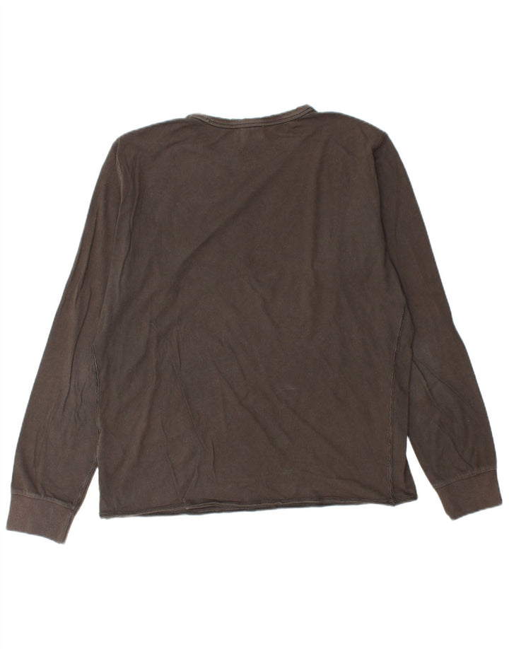DIESEL Haut Homme Manches Longues Coton Marron Moyen