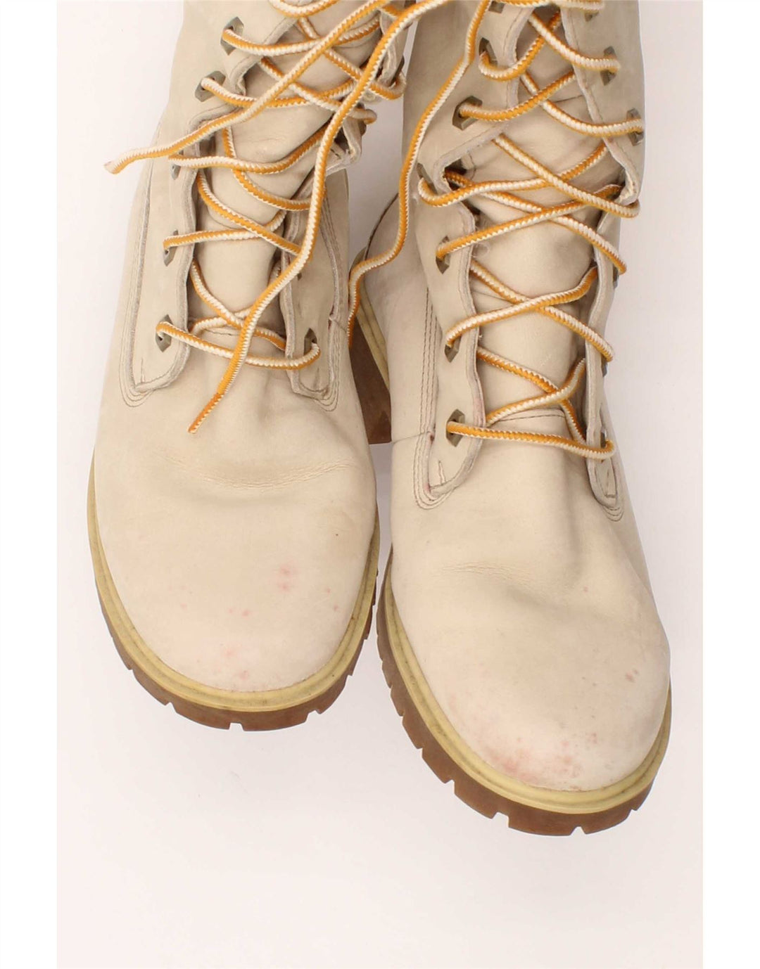 Timberland Bottes hautes en cuir pour femme Taille UK 6 Cuir beige