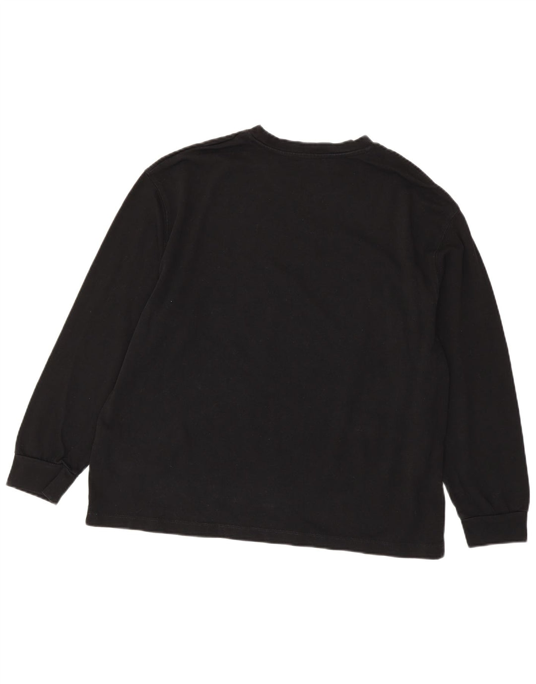 Zara Femme Top Manches Longues UK 16 Large Noir Coton