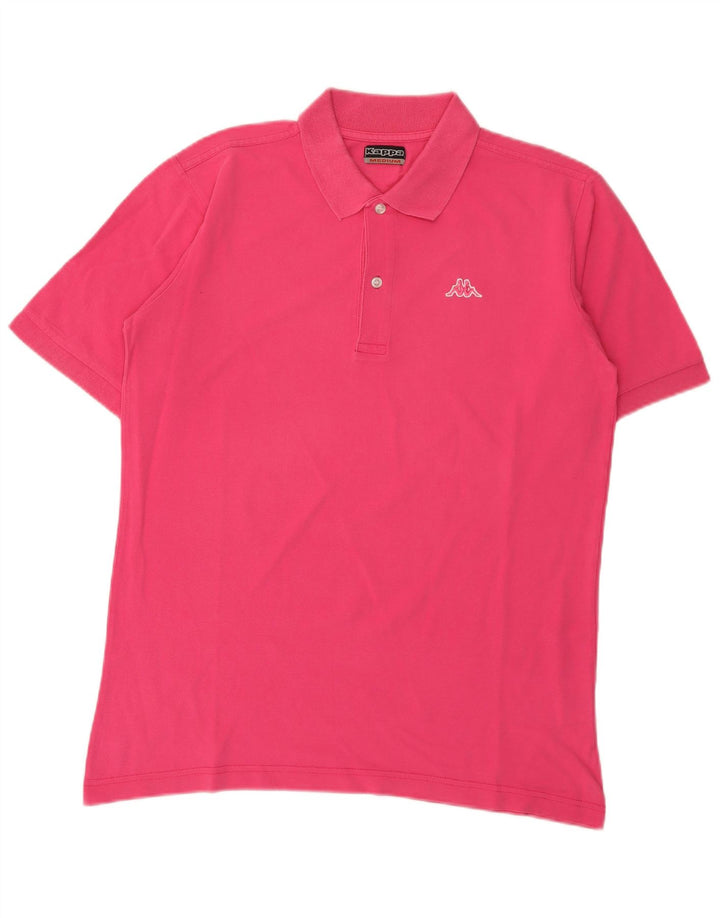 KAPPA Polo Homme Rose Moyen Coton