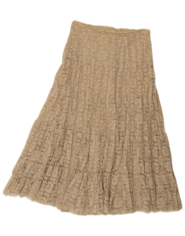 Phase Eight Jupe taille haute à plusieurs niveaux pour femme UK 10 Small W28 Beige Floral