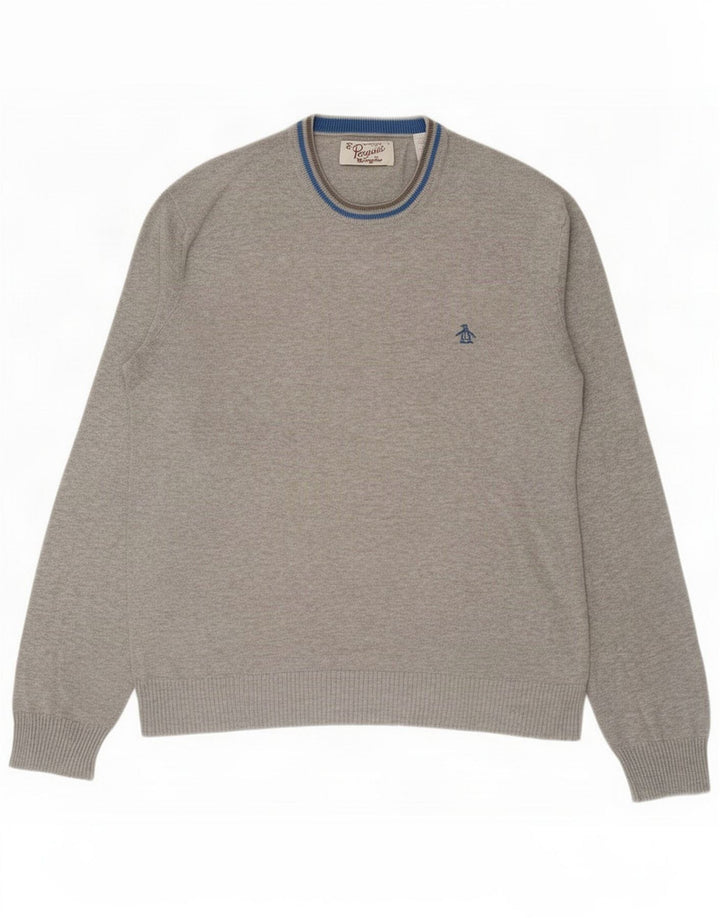 Penguin Pull col rond pour homme Gris moyen