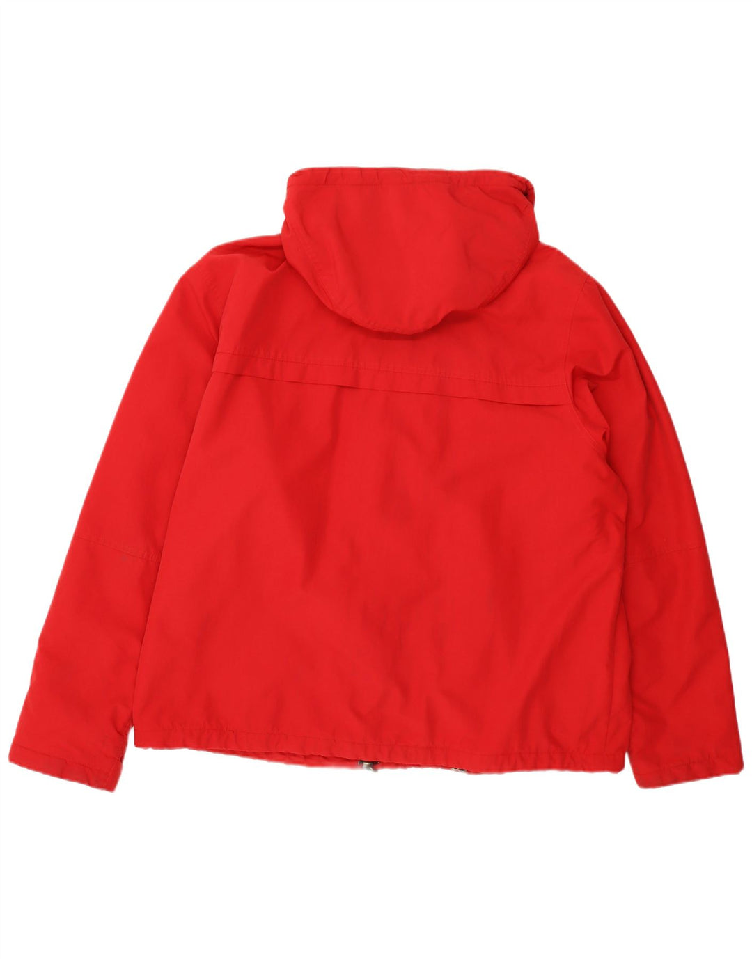 LANDS END Veste coupe-vent à capuche pour homme UK 42 XL Nylon rouge