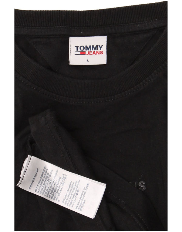 Tommy Hilfiger T-Shirt Homme Haut Large Noir Coton