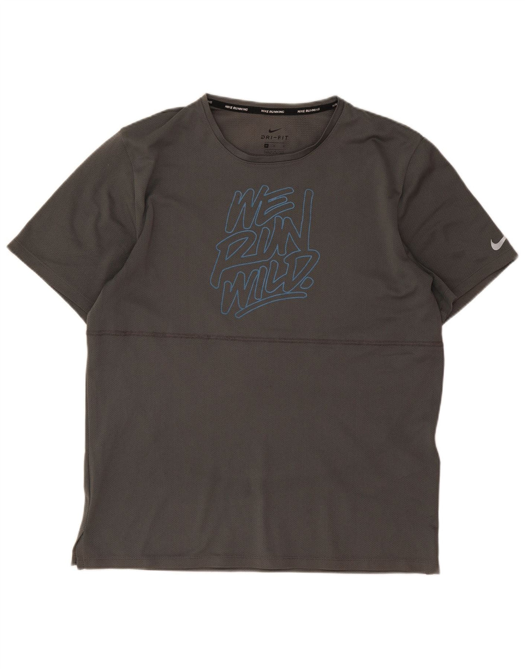 Nike Homme Dri Fit Graphic T-Shirt Haut Gris Moyen Polyester