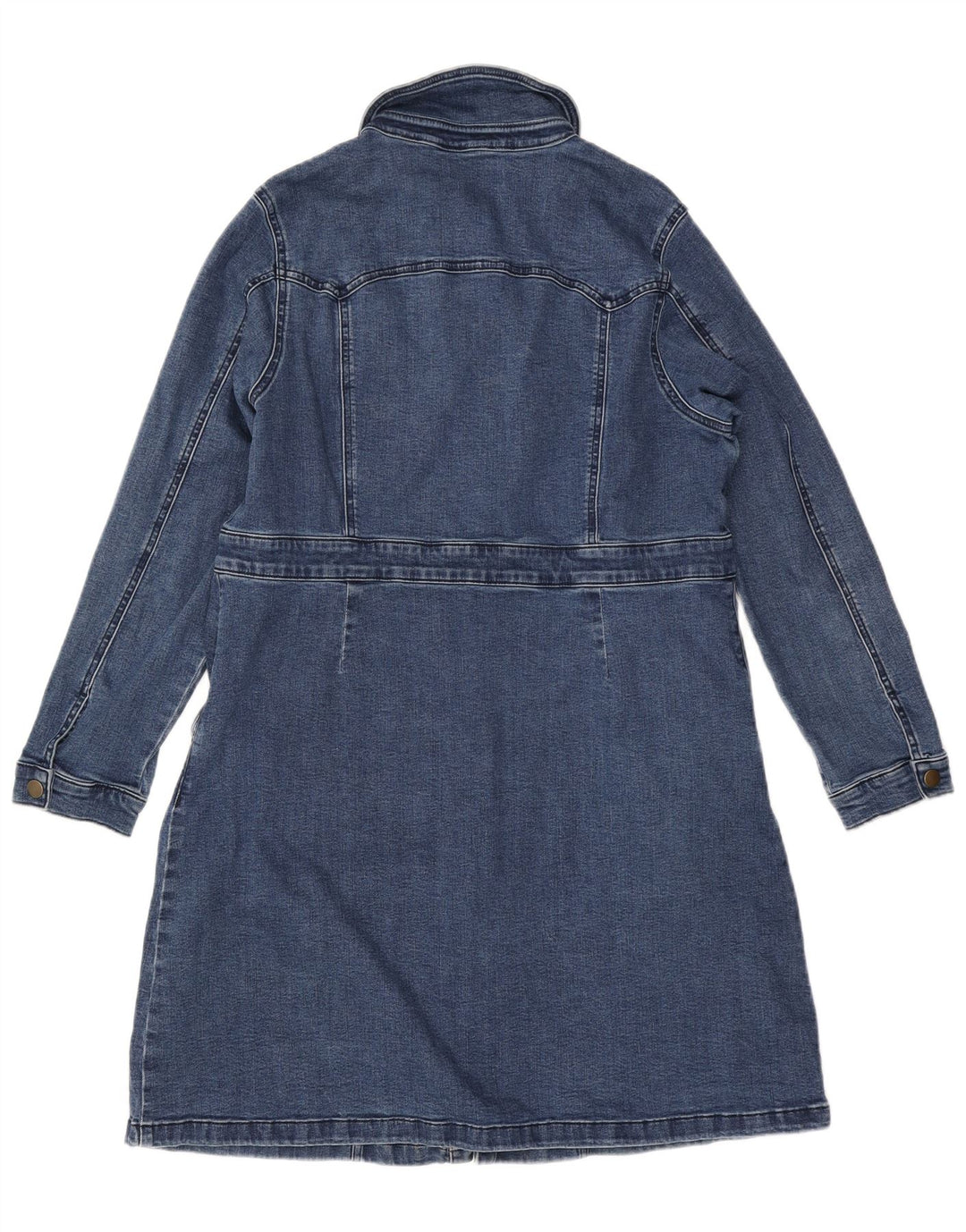 MARKS & SPENCER Robe chemise en jean pour femme UK 18 XL Bleu Coton