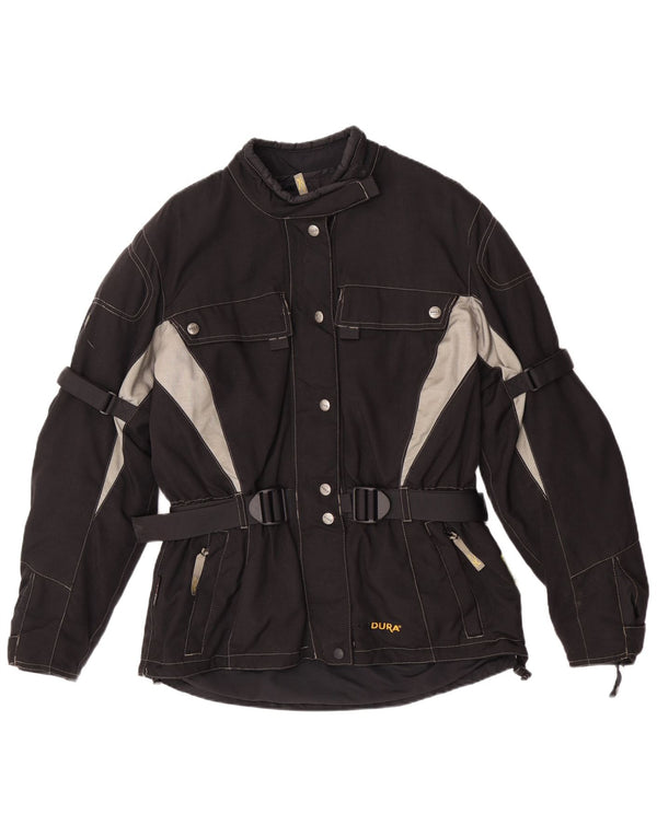 POLO Veste de moto Racer pour femme UK 14 Medium Noir Colourblock