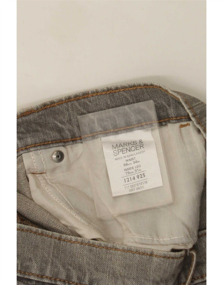 Marks & Spencer Jean droit homme W34 L31 gris coton