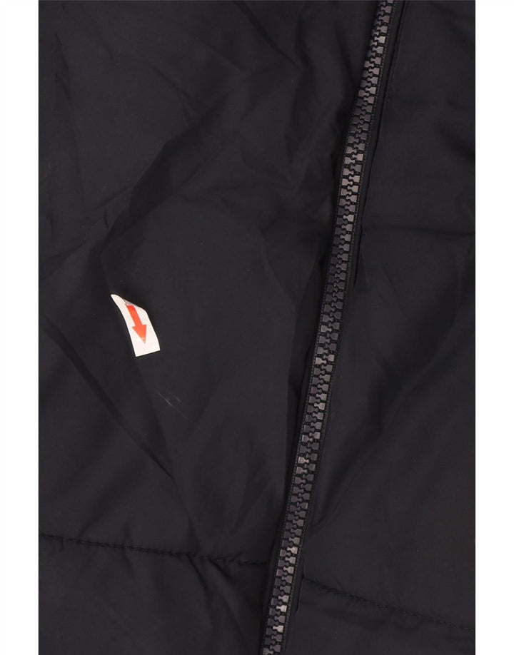 Zara Veste matelassée à capuche surdimensionnée pour femme UK 6 XS Bleu marine Polyester