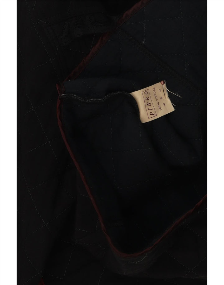 Pinko Veste boléro matelassée pour femme UK 14 Medium Noir Viscose