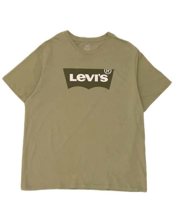 LEVI'S T-Shirt Graphique Homme XL Vert Coton