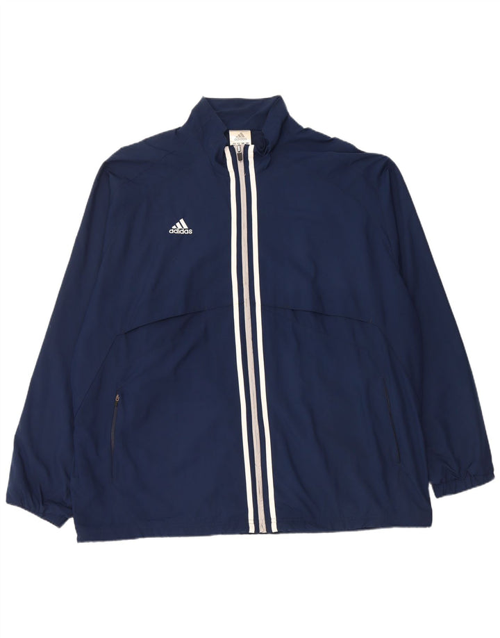 Adidas Veste de pluie Climalite pour homme UK 42 XL Bleu marine Polyester