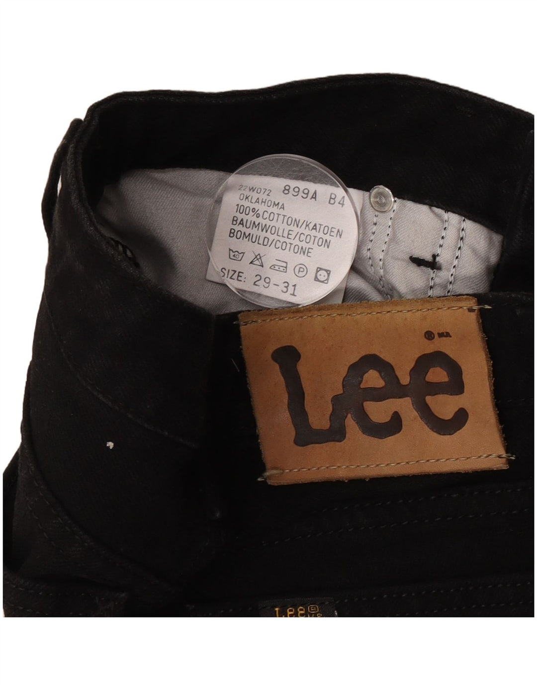 Lee Jean Droit Femme Oklahoma W29 L31 Coton Noir