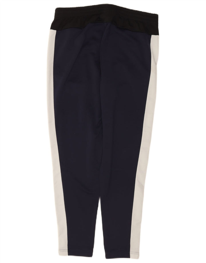 Adidas Leggings Femme UK 14 Medium Bleu Marine Colorblock Polyester